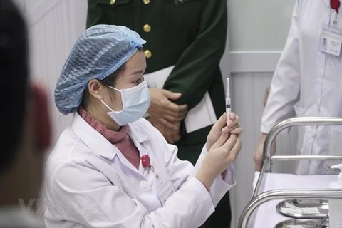 Вьетнам усиливает исследования и разработки вакцины COVID-19 - до настоящего времени Вьетнам проводил 1-й этап пробной прививки вакцины Nano Covax от COVID-19 у человека. (Фото: ВИА)