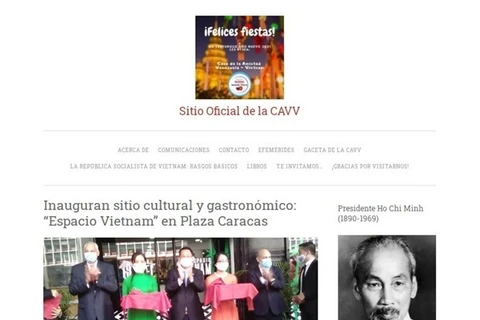 Дебют электронного портала Ассоциации дружбы Венесуэлы и Вьетнама (Скриншот)