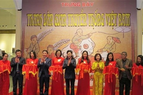 Выставка с 20 января до конца апреля проводится совместно музеем Хайфон и Вьетнамским национальным музеем изящных искусств. (Фото: ВИА)