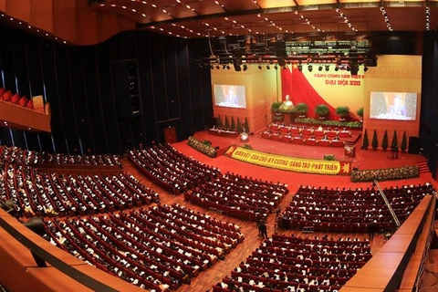 27 января делегаты XIII съезда КПВ обсудили проекты документов в главном зале Конференц-центра. (Фото: ВИА)