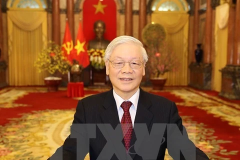 Генеральный секретарь ЦК КПВ, президент страны Нгуен Фу Чонг. (Фото: ВИА)