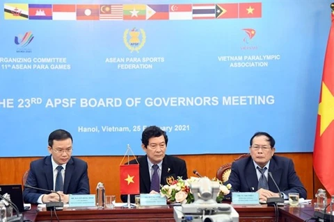 Вьетнамские делегаты на 23-м заседании Совета управляющих APSF (Фото: ВИА)