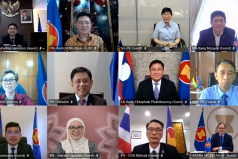 22-м заседание Совместного комитета сотрудничества АСЕАН-Китай (ACJCC) в режиме онлайн. (Фото: baoquocte.vn)