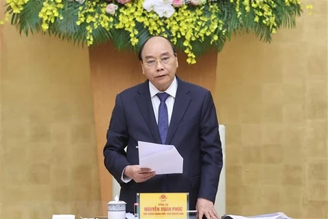 Премьер-министр Нгуен Суан Фук, председатель национального комитета об электронном правительстве. (Фото: ВИА)