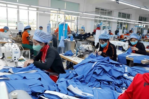 Продукция для экспорта в Японию на швейной компании Hung Viet в районе Йенми провинции Хынгйен (Фото: ВИА)