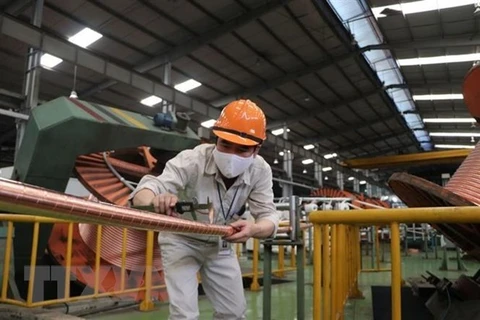  Завод “Бакзыонг”, филиал компании по производству электрических проводов и кабелей Tхыонгдинь в провинции Хайзыонг. После сдерживания распространения COVID-19 производственная и коммерческая деятельность в основном вернулась в нормальное русло, что поло