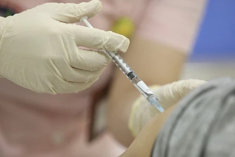 Волонтер получает укол вакцины-кандидата COVID-19 COVIVAC (Фото: ВИА)