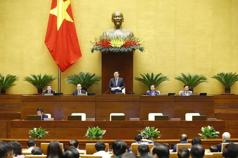 Председатель НС Выонг Динь Хюэ выступает на заседании (Фото: ВИА)