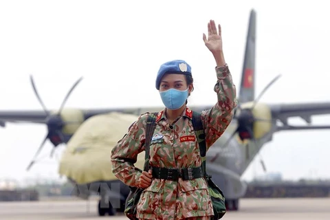 Член миротворческой силы Вьетнама. (Фото: ВИА)