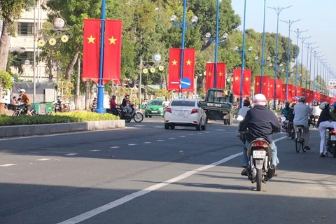 Дорога Хунгвыонг в городе Митхо провинции Тиенжанг (Фото: ВИА)