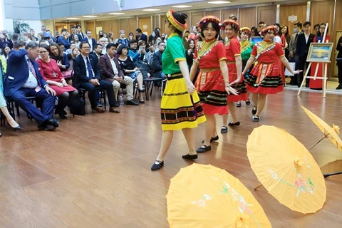 Представление танца этнической народности Вьетнама в Дне Вьетнама в МГИМО. (Фото: ВИА)