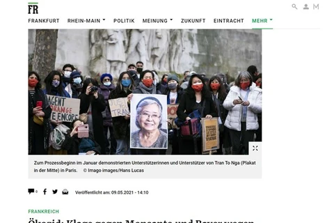 Немецкая газета Frankfurter Rundschau (FR) опубликовала статью о судебном иске француженки вьетнамского происхождения Чан То Нга (Фото: ВИА)
