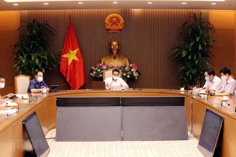 Заместитель премьер-министра Ву Дык Дам на заседании. (Фото: ВИА)