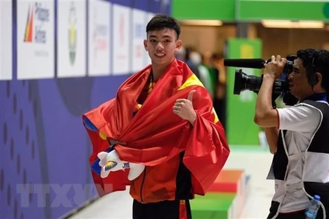 Спортсмен Хи Хоанг - один из 14 спортсменов, которые примут участие в Олимпийских играх 2020 года в Токио по плаванию. (Фото: ВИА)