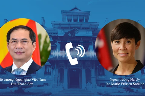 Состоялся телефоный разговор министра иностранных дел Буй Тхань Шона с министром иностранных дел Норвегии. (Фото: ВИА)
