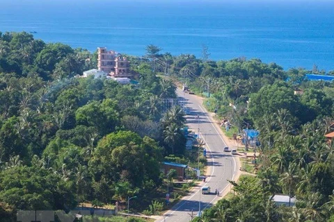 Вид на часть островного города Фукуок в провинции Киенжанг (Фото: ВИА)