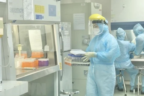 Сотрудники CDC в Ханое проводят тест на COVID-19. (Фото: ВИА)
