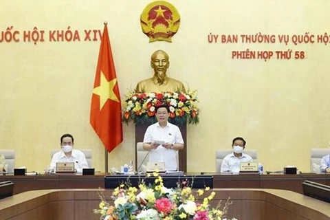 Председатель НС Выонг Динь Хюэ выступает на мероприятии (Фото: ВИA)