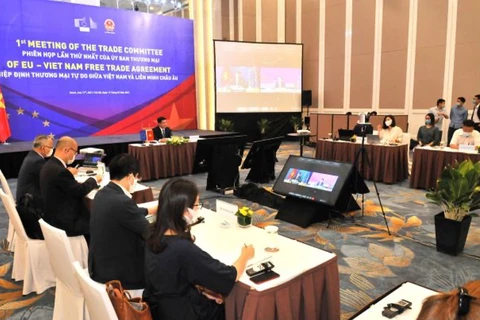 Вьетнам и ЕС достигли многих результатов на первом заседании Торгового комитета Соглашения EVFTA. (Фото baodautu.vn)