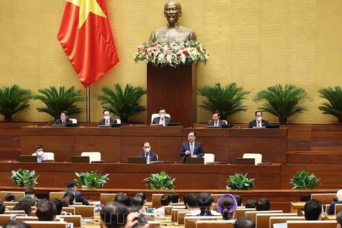 Министр сельского хозяйства и развития сельских местностей Ле Минь Хоан ответил на мнение депутатов. (Фото: ВИА)
