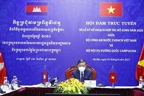 Министр общественной безопасности Вьетнама То Лам сопредседательствует на переговорах. (Фото: ВИА)