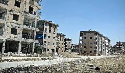 Разрушенные здания в восточном городе Алеппо, Сирия, где предположительно применялось химическое оружие (Источник: un.org)