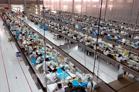 Производство одежды на экспорт в США на швейном предприятии Tien Thuan в южно-центральной провинции Ниньтхуан. (Фото: ВИА)