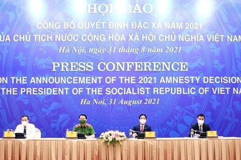 Пресс-конференция, посвященная объявлению решения президента об амнистии 31 августа (Фото: ВИА)