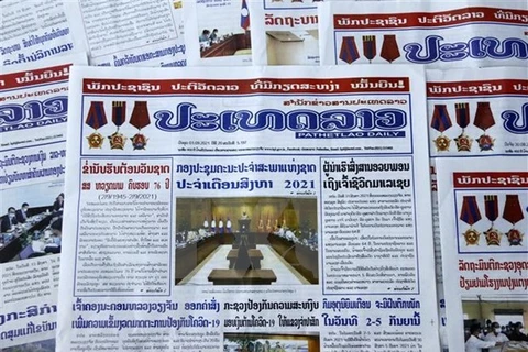 1 сентября The PathetLao Daily публикует на своей первой полосе редакционную статью, приветствующую достижения Вьетнама и лаосско-вьетнамские отношения по случаю Дня независимости Вьетнама (2 сентября). (Фото: ВИА)
