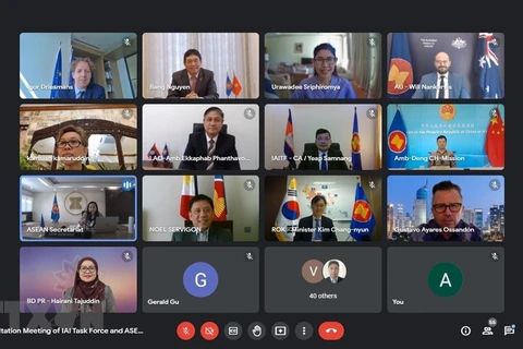 11-е консультативное совещание Целевой группы IAI с партнерами из АСЕАН прошло в режиме онлайн. (Фото: опубликовано ВИА)