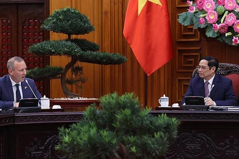 Премьер-министр Фам Минь Тьинь принял посла Соединенного Королевства Великобритании и Северной Ирландии во Вьетнаме Гарета Уорда. (Фото: ВИА)