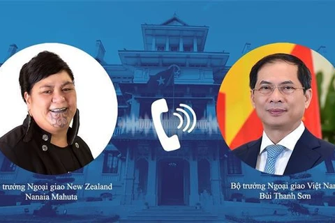 Министр иностранных дел Буй Тхань Шон провел телефонный разговор с министром иностранных дел Новой Зеландии Нанаей Махутой. (Фото: ВИА)