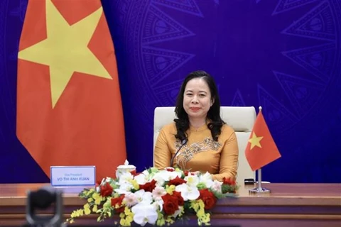 Вице-президент Во Тхи Ань Суан на 3-м Евразийском женском форуме. (Фото: ВИА)