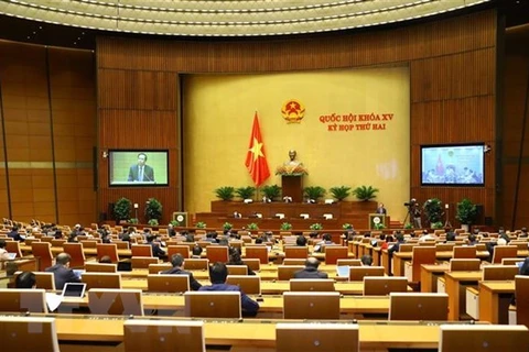 Рабочее заседание второй сессии Национального собрания 15-го созыва. (Фото: ВИА)
