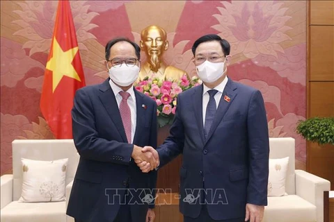 Председатель Национального собрания Выонг Динь Хюэ принял посла Кореи во Вьетнаме Пак Но-Ван. (Фото: Зоан Тан / ВИА)