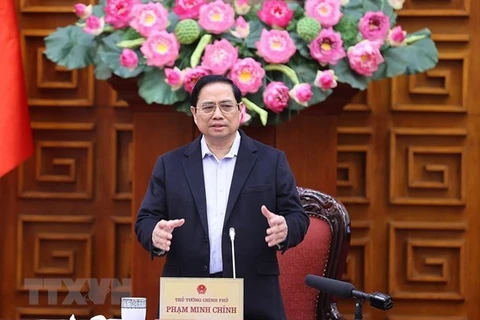 Премьер-министр Фам Минь Тьинь выступает на встрече 5 декабря (Фото: ВИА) 