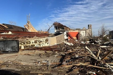 Дома в Кентукки, США, разрушенные недавним торнадо. (Фото: Синьхуа / ВИА) 