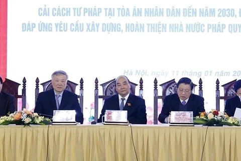 Президент Нгуен Суан Фук присутствовал на семинаре и выступил с руководящей речью. (Фото: ВИА)