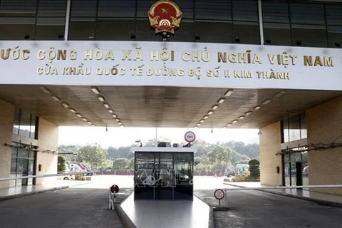 Международный пограничный пункт пропуска Кимтхань № 2 в провинции Лаокай (Фото: ВИА) 