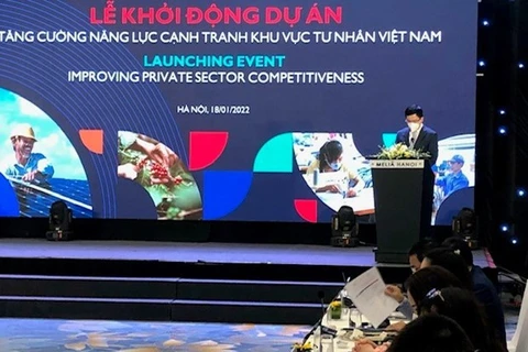 Церемония запуска проекта «Повышение конкурентоспособности частного сектора Вьетнама». (Фото: Bnews/ВИА)