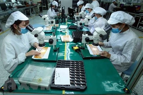 Производство электронных компонентов на предприятии 4P в провинции Хынгйен (Фото: ВИА) 