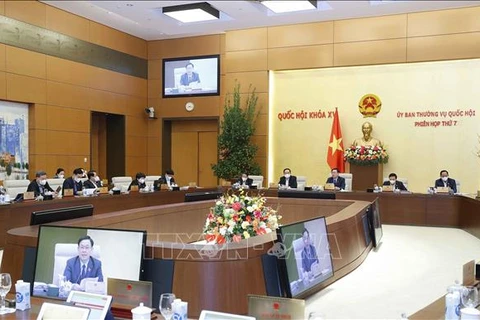 7-е заседание Постоянного комитета НС 15-го созыва. (Фото: ВИА)