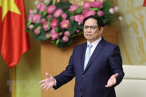 На заседании председательствовал премьер-министр Фам Минь Тьинь. (Фото: ВИА)