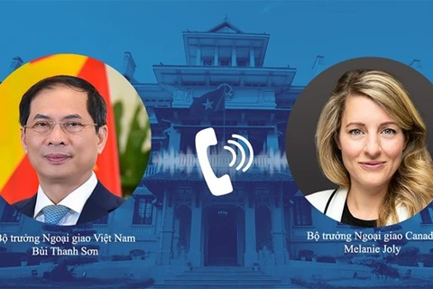 Вечером 22 марта министр иностранных дел Буй Тхань Шон провел телефонный разговор со своей канадской коллегой Мелани Джоли. (Фото: Министерство иностранных дел Вьетнама) 