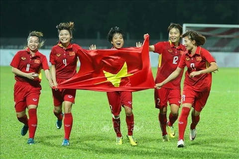 Женская сборная Вьетнама по футболу. (Фото: ВИА)