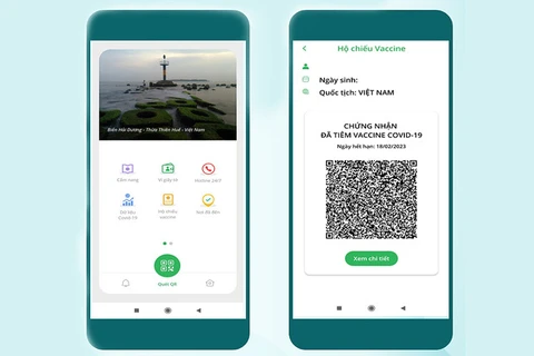 Вакцинный паспорт в приложении PC-COVID. (Фото: moh.gov.vn)