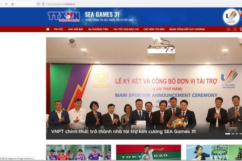 ВИА запускает специальный веб-сайт на SEA Games 31. (Фото: Скриншот)
