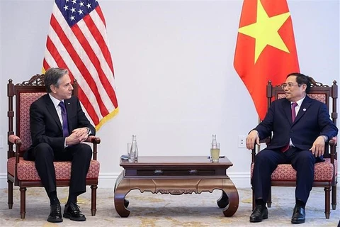 Премьер-министр Фам Минь Тьинь принял госсекретаря США Энтони Блинкена. (Фото: ВИА)