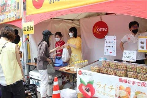 Вьетнамские фрукты привлекают внимание на вьетнамском фестивале в Японии (Фото: ВИА) 