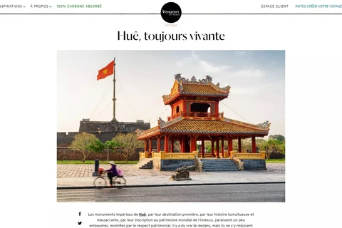 Статья «Hue, toujours vivante» была опубликована на известном французском новостном сайте.